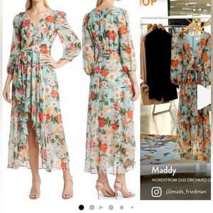 Eliza J
Floral Long Sleeve High-Low Dress